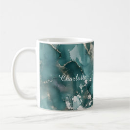 Personalized Luxury Marble Pattern Custom Name Mug コーヒーマグカップ
