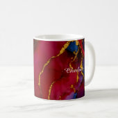 Personalized Luxury Marble Pattern Custom Name Mug コーヒーマグカップ (正面右)