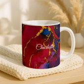 Personalized Luxury Marble Pattern Custom Name Mug コーヒーマグカップ