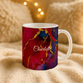 Personalized Luxury Marble Pattern Custom Name Mug コーヒーマグカップ