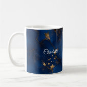Personalized Luxury Marble Pattern Custom Name Mug コーヒーマグカップ (左)