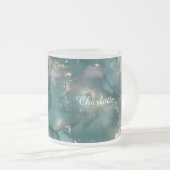 Personalized Luxury Marble Pattern Custom Name Mug フロストグラスマグカップ (正面右)