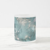 Personalized Luxury Marble Pattern Custom Name Mug フロストグラスマグカップ (中央)