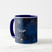 Personalized Luxury Marble Pattern Custom Name Mug マグカップ (正面左)