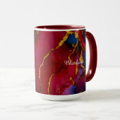 Personalized Luxury Marble Pattern Custom Name Mug マグカップ (正面右)
