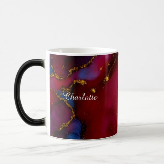Personalized Luxury Marble Pattern Custom Name Mug モーフィングマグカップ (左)