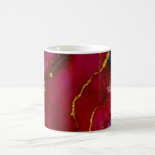 Personalized Luxury Marble Pattern Custom Name Mug モーフィングマグカップ (中央)
