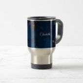 Personalized Luxury Marble Pattern Travel Mug トラベルマグ (正面右)