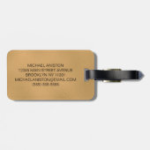 Personalized Luxury Monogram Gold Travel           ラゲッジタグ (裏面横)