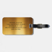 Personalized Luxury Monogram Gold Travel           ラゲッジタグ (裏面横)