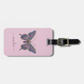Personalized Luxury Sparkling Glitter Butterfly ラゲッジタグ (正面横)