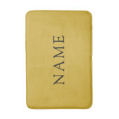 Personalized M Gold Bath Mat with Custom Name バスマット (正面縦)