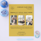 Personalized M Gold Flyer for Product Promotions チラシ (シングル)