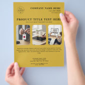 Personalized M Gold Flyer for Product Promotions チラシ (手)