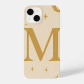 Personalized M Initial Star Phone Case – Cute Whit iPhoneケース (裏面)