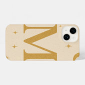 Personalized M Initial Star Phone Case – Cute Whit iPhoneケース (裏面横)