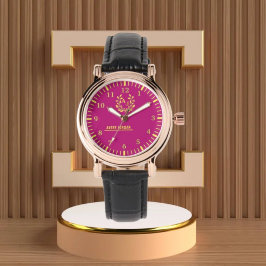 Personalized Magenta Laurel Luxury  腕時計