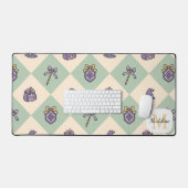 Personalized Magic Academy Wizard School Green デスクマット (キーボード&マウス)