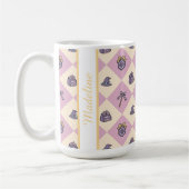 Personalized Magic Academy Wizard School Pink コーヒーマグカップ (左)