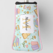 Personalized Magic Books Girl School Mint Green ゴルフヘッドカバー (回転90)