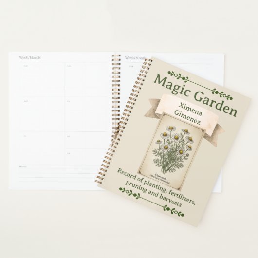 Personalized Magic Garden Journal - Chamomile プランナー手帳 (ディスプレー)