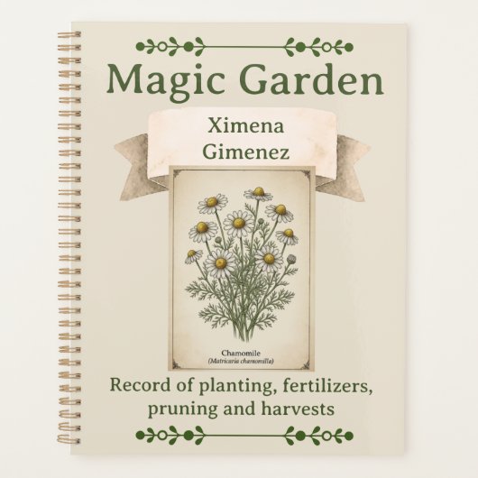 Personalized Magic Garden Journal - Chamomile プランナー手帳 (正面)