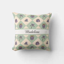 Personalized Magical Girl Name Green Witch Wizard クッション