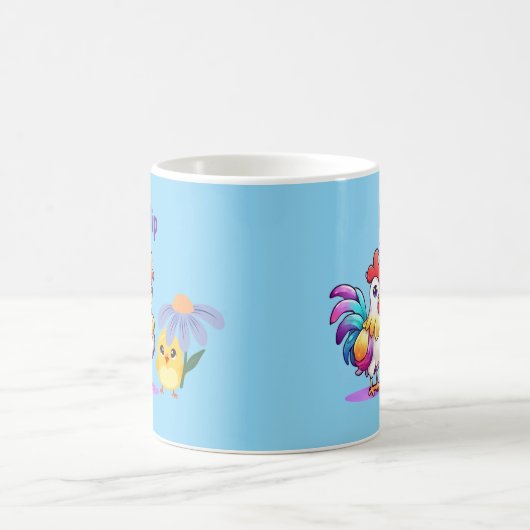 Personalized Magical Rooster Mug コーヒーマグカップ (中央)