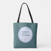 Personalized Magical Teal Calico Cat Bookworm Tote トートバッグ (裏面)