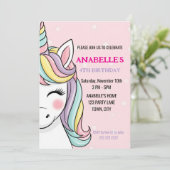 Personalized Magical Unicorn Birthday  招待状 (スタンド正面)