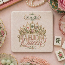 Personalized Mahjong Queen Coaster Gift