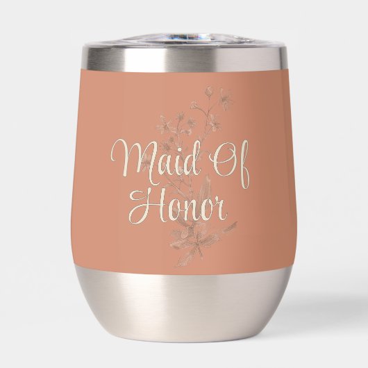 Personalized Maid Of Honor Rustic Boho Wildflowers (正面)