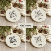 Personalized Maine Coon Cat Christmas セラミックオーナメント