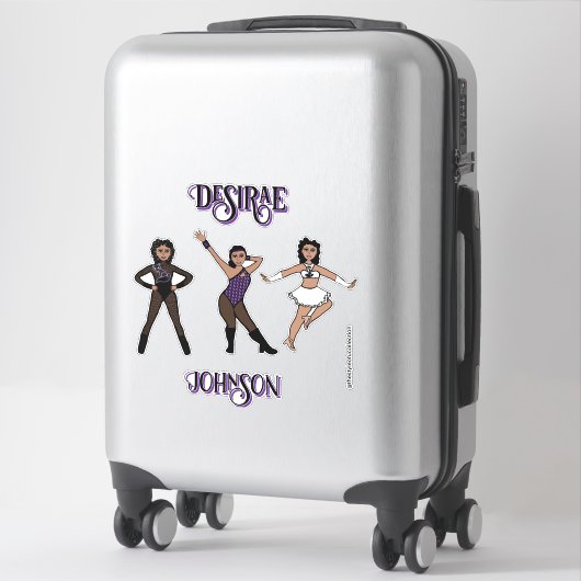 Personalized Majorette / 3- Style Sheer Black #2 シール (スーツケース)