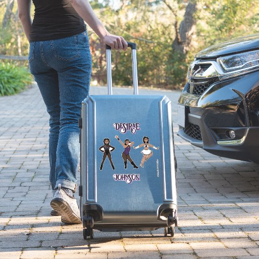 Personalized Majorette / 3- Style Sheer Black #2 シール (スーツケースインサイチュ)