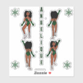 Personalized Majorette / Dancer Stickers Forest #1 シール (シート)