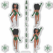Personalized Majorette / Dancer Stickers Forest #1 シール (正面)