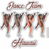 Personalized Majorette / Dancer Stickers Merlot シール (正面)
