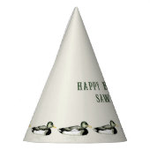 Personalized Mallard Duck Birthday パーティーハット (左)