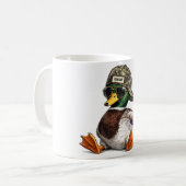 Personalized Mallard Duck — Funny Valentine’s Day コーヒーマグカップ (正面左)