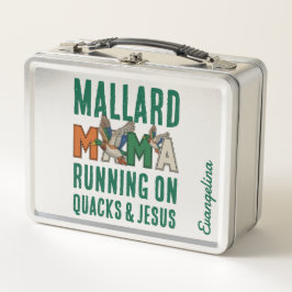 Personalized MALLARD MAMA Duck Mom メタルランチボックス