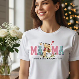 Personalized Mama Bear Sweatshirt with Kids Names Tシャツ