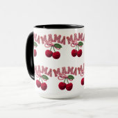 Personalized “Mama” Cherry Print – Funny Kitchen T マグカップ (正面左)