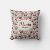 Personalized Mama Cherry Throw Pillow  クッション (正面)