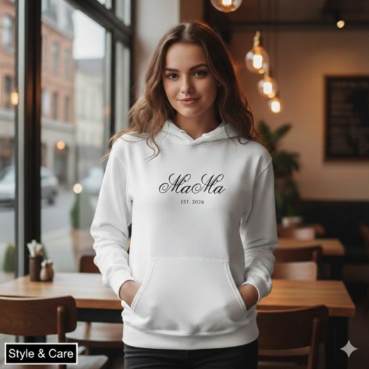 Personalized Mama Est Stylish Comfort Wear Hoodie パーカ