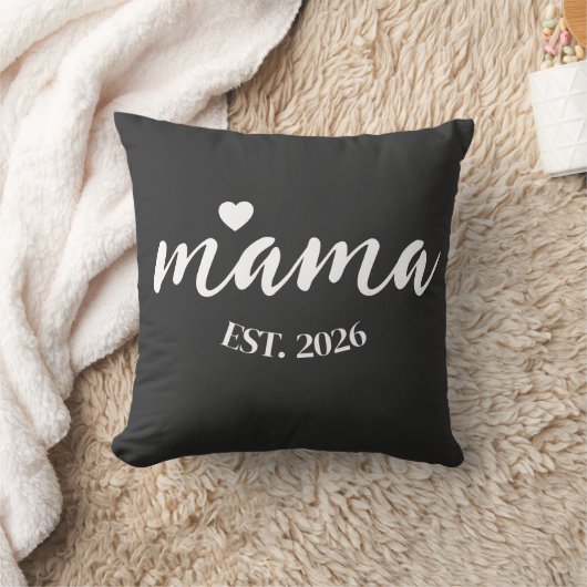 Personalized Mama Est Year Custom Gift For Mommy クッション (ブランケット)