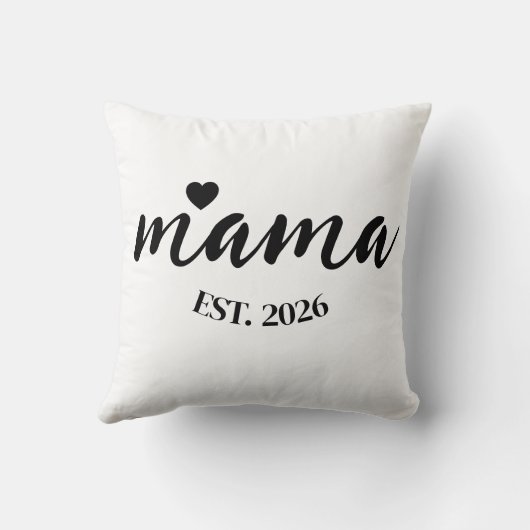 Personalized Mama Est Year Custom Gift For Mommy クッション (裏面)
