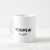 Personalized Mama Est Year Custom Gift For Mommy コーヒーマグカップ (正面左)