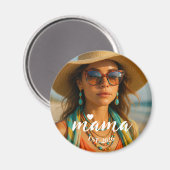 Personalized Mama Est Year Custom Gift For Mommy マグネット (正面/裏面)