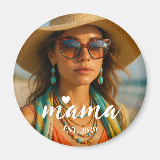 Personalized Mama Est Year Custom Gift For Mommy マグネット (正面)